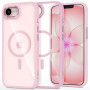 Tech-Protect Magmat MagSafe dėklas, skirtas Apple iPhone 16e / 17e, Soft Pink/clear