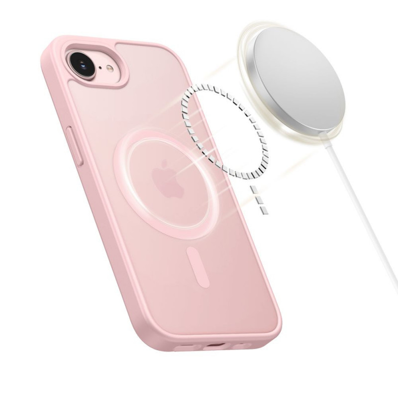 Tech-Protect BasicMag MagSafe dėklas Apple iPhone 16e / 17e, matinė soft pink spalvos