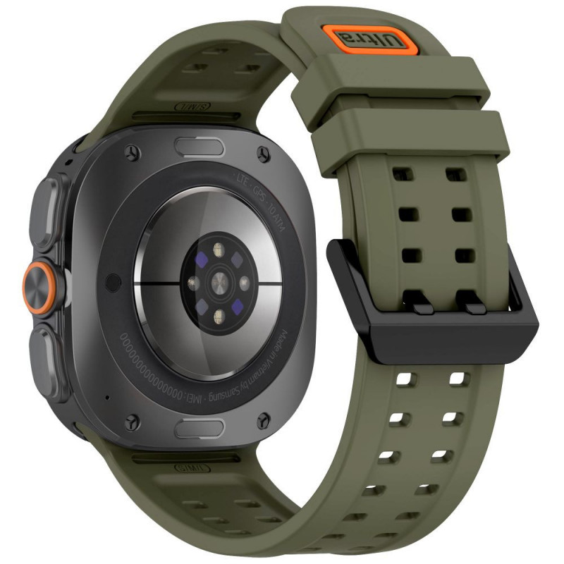 Tech-Protect Silicone Air apyrankė, skirta Samsung Galaxy Watch Ultra 1 / 2 (2024-2026) 47 mm, Olive Green