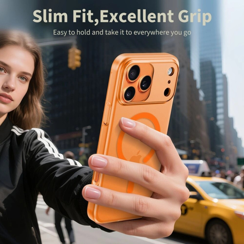 Tech-Protect Magslim MagSafe dėklas Apple iPhone 17 Pro Max, matinis kosminis oranžinis