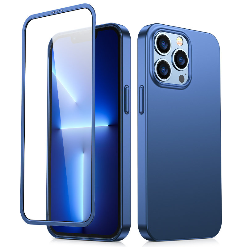 Joyroom 360 Full Case + grūdintas stiklas, skirtas Apple iPhone 13 Pro Max, JR-BP928, mėlynas