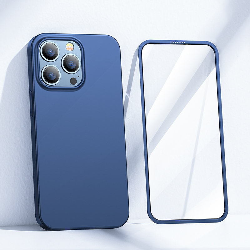 Joyroom 360 Full Case + grūdintas stiklas, skirtas Apple iPhone 13 Pro Max, JR-BP928, mėlynas