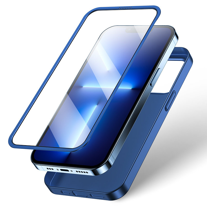 Joyroom 360 Full Case + grūdintas stiklas, skirtas Apple iPhone 13 Pro Max, JR-BP928, mėlynas