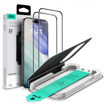 ESR UltraFit grūdintas stiklas, skirta Apple iPhone 17 Pro Max / 18 Pro Max, ESR925, permatomas (2 vnt.)