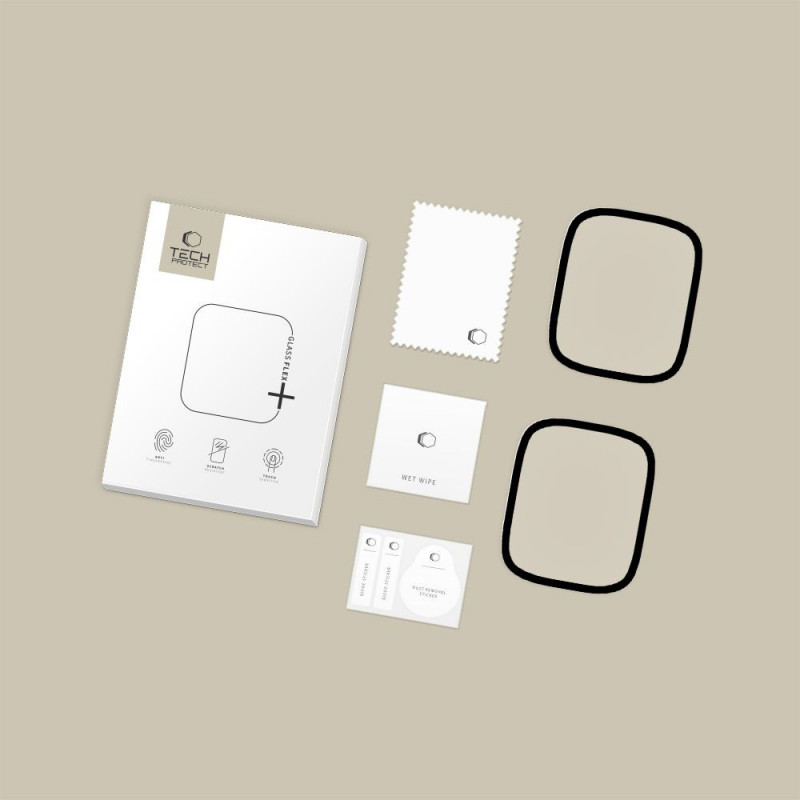 Tech-Protect Glass Flex+ Xiaomi Redmi Watch 6 hibridinis stiklas, juodas (2 vnt.)