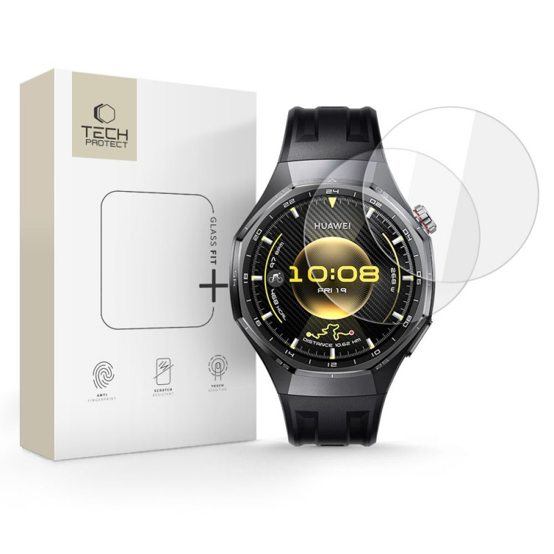 Tech-Protect Glass Fit+ grūdintas stiklas skirtas Huawei Watch GT 6 Pro 46mm, permatomas (2 vnt.)