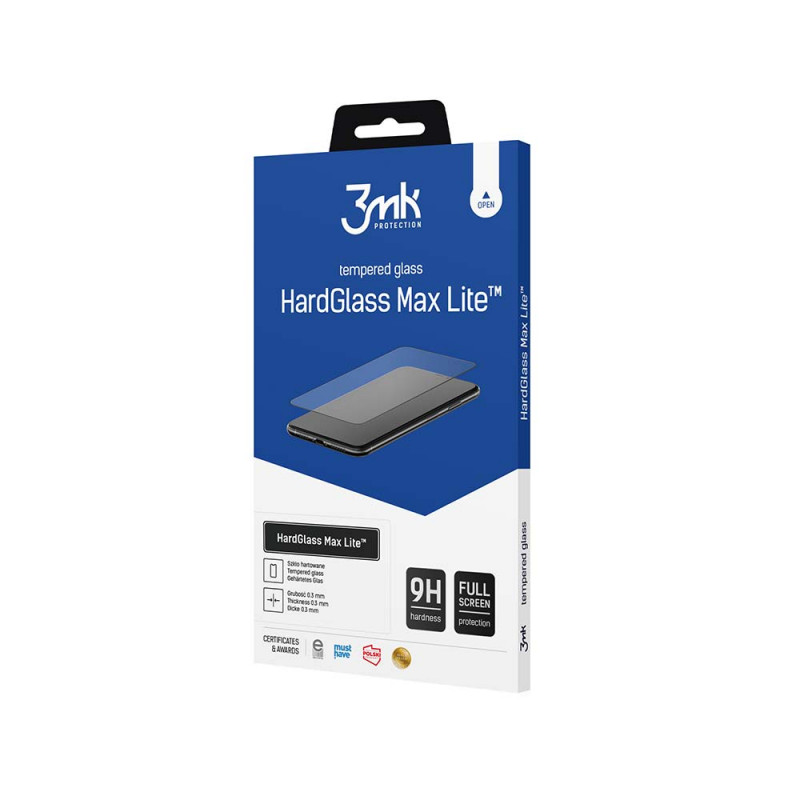 3MK HardGlass Max Lite grūdintas stiklas, skirtas Google Pixel 9 Pro XL, juodas
