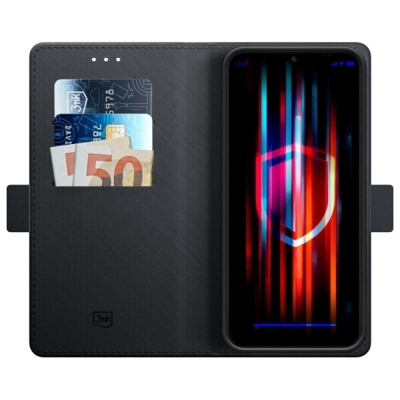 3MK Wallet Case dėklas Samsung Galaxy A16, juodas