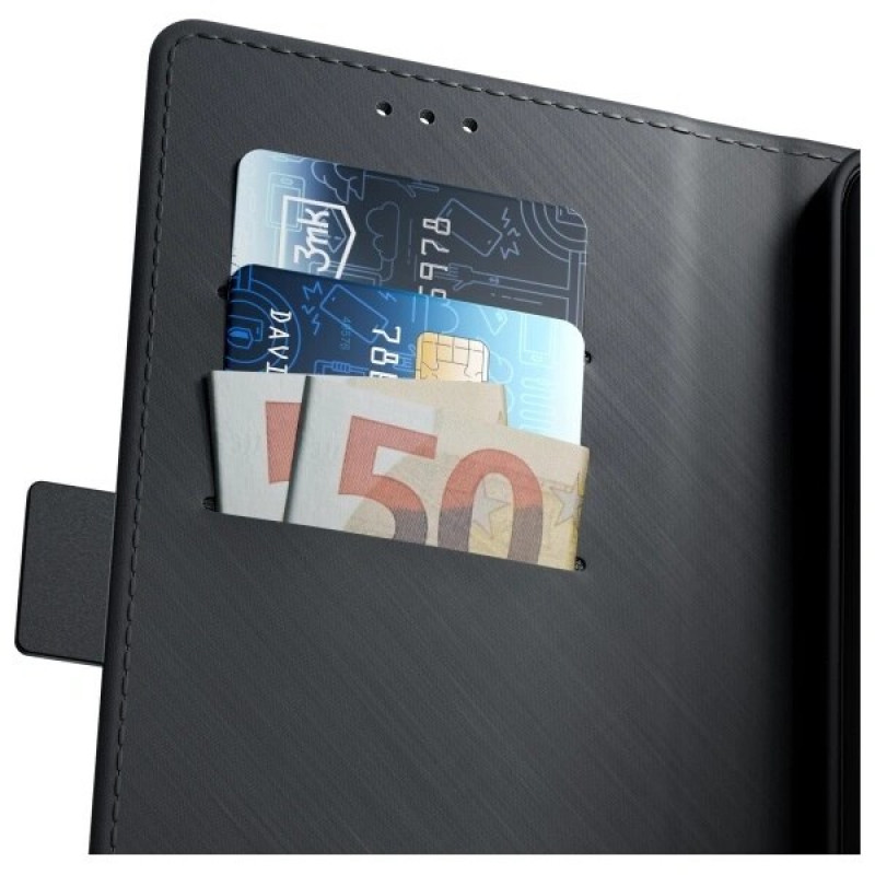 3MK Wallet Case dėklas Samsung Galaxy A16, juodas