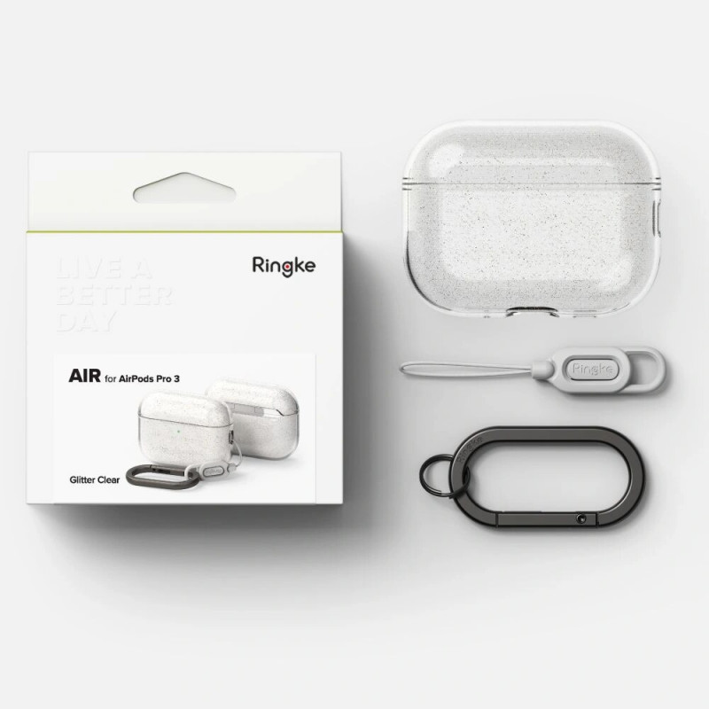 Ringke Air Ringke korpusas Apple AirPods Pro 3, Glitter Clear