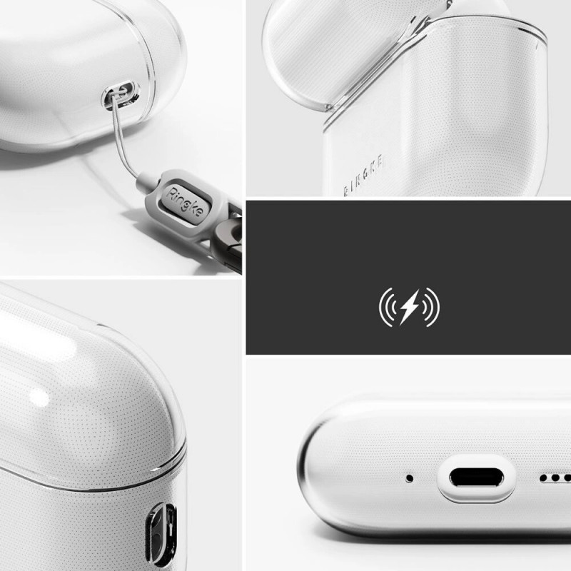 Ringke Air Ringke dėklas Apple AirPods Pro 3 ausinukų įkrovimo dėklui, permatomas