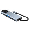 Tech-Protect V3 5in1 USB-C adapteris, pilkas