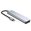 Tech-Protect V4 6-in-1 USB-C šakotuvas, pilkas