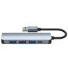 Tech-Protect V0-HUB 5in1 USB-A šakotuvas, pilkas