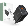 Tech-Protect C30W 2 portų sieninis įkroviklis, USB-C PD 30W ir USB-A QC 3.0, juodas