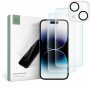 Tech-Protect Supreme Set grūdintas stiklas, skaidrus, Apple iPhone 15 (2+1 vnt.)