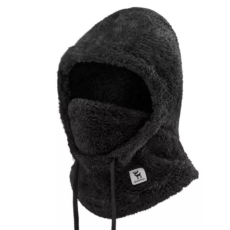 Qunature Arctic Velvet slidinėjimo balaklava, dydis M, juoda