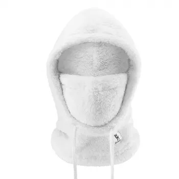Qunature Arctic Velvet slidinėjimo balaklava, dydis M, balta