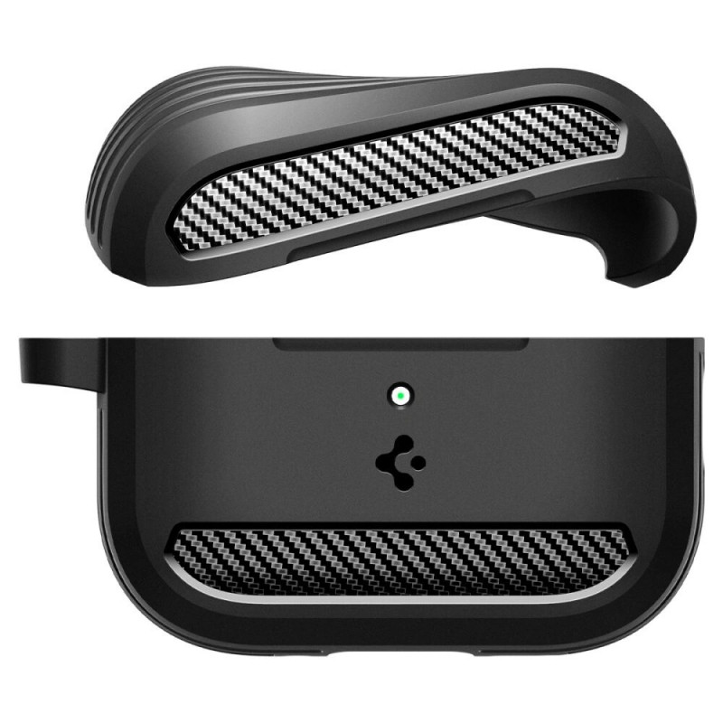 Spigen Rugged Armor ACS09822 dėklas Apple AirPods Pro 3, matte black