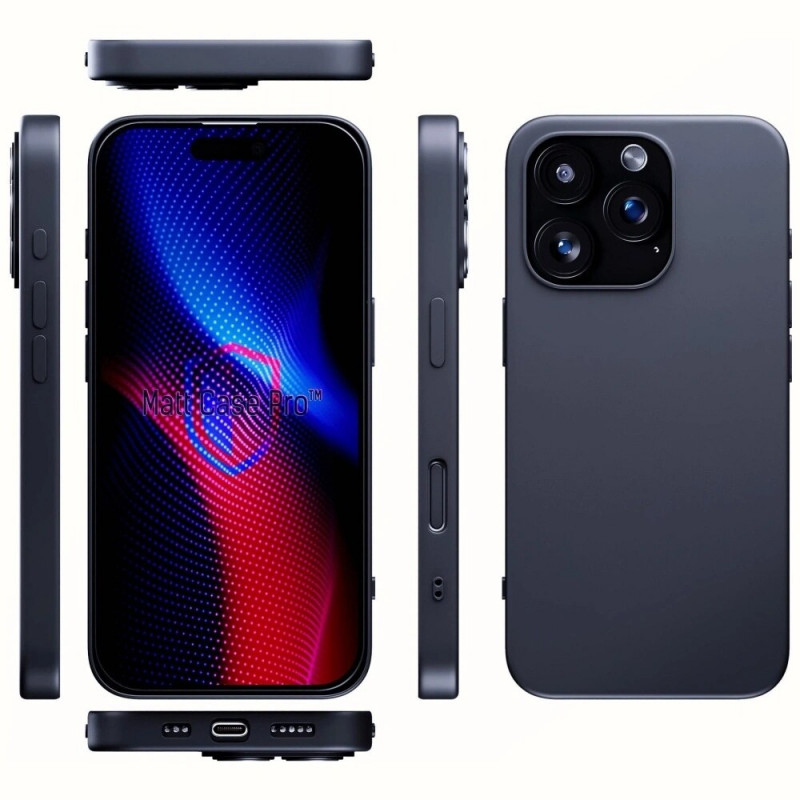 3MK Matt Case Pro dėklas, skirtas Apple iPhone 16 Pro Max, juodas