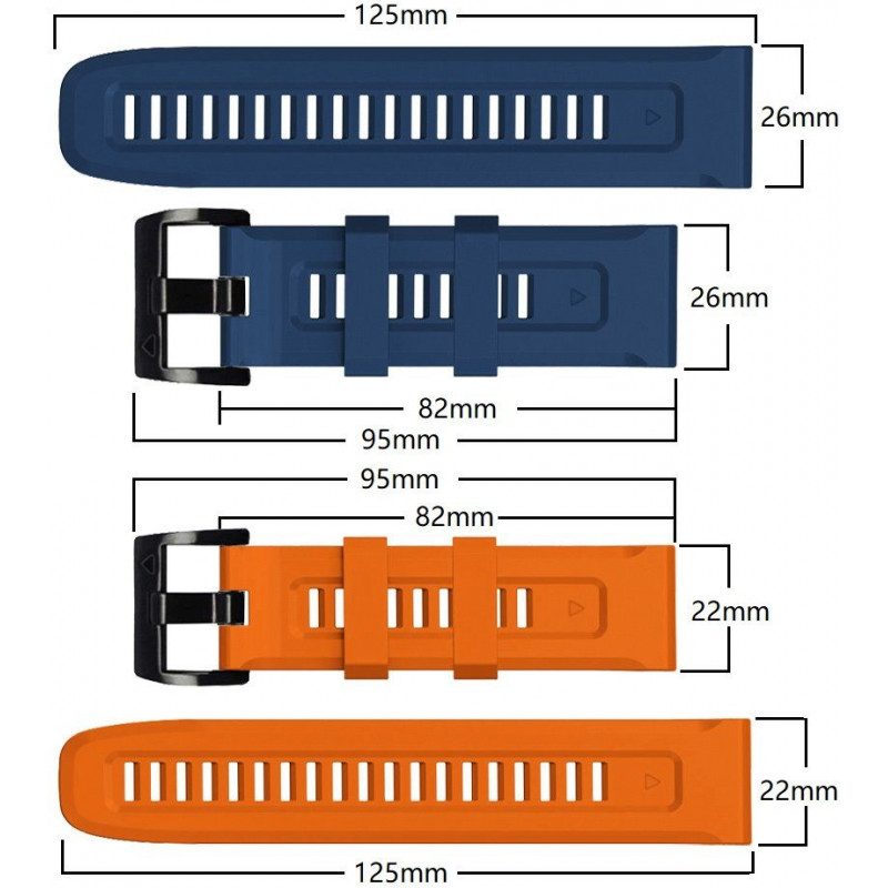 Tech-Protect Iconband THP927NAVBLU sagtukas, skirtas Garmin Fenix 5/6/6 Pro/7, Navy Blue