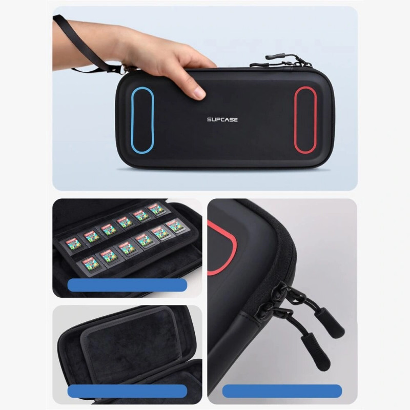 Supcase Carrying Mini kelioninis dėklas Nintendo Switch 2, juodas