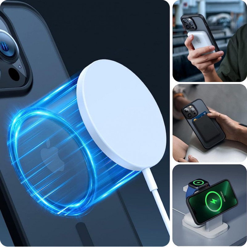 Tech-Protect Magmat MagSafe THP2262 matinė juoda dėklas Apple iPhone 15 Pro Max