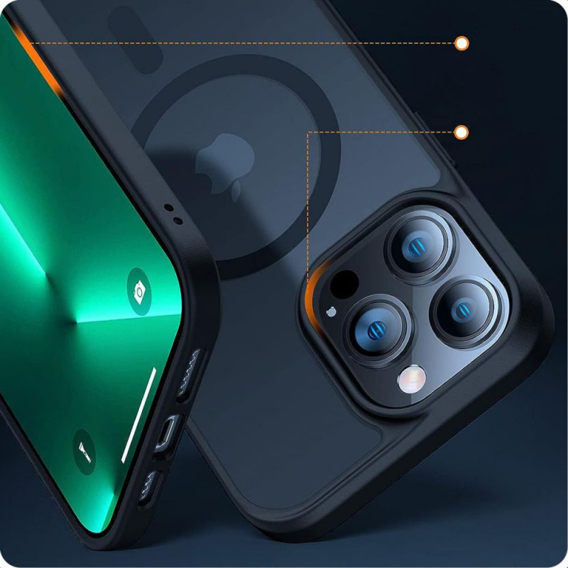 Tech-Protect Magmat MagSafe THP2262 matinė juoda dėklas Apple iPhone 15 Pro Max