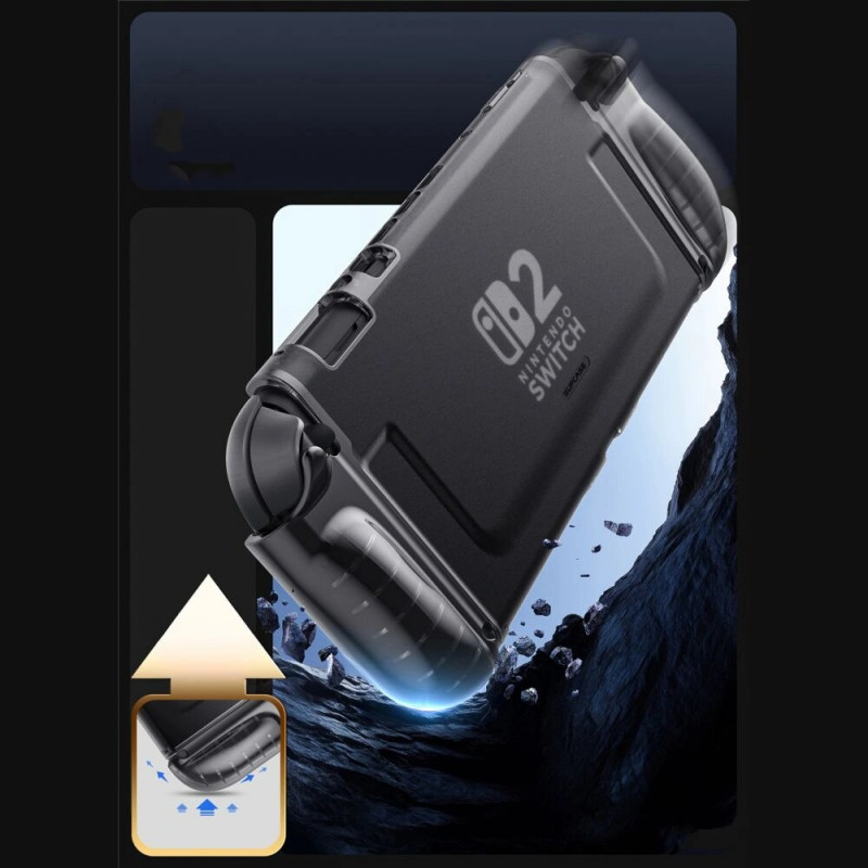 Supcase Crystal Case for Nintendo Switch 2 apsauginis dėklas, Frost Black