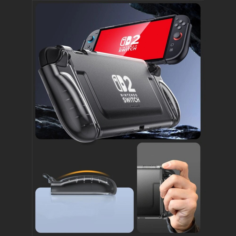 Supcase Crystal Case for Nintendo Switch 2 apsauginis dėklas, Frost Black