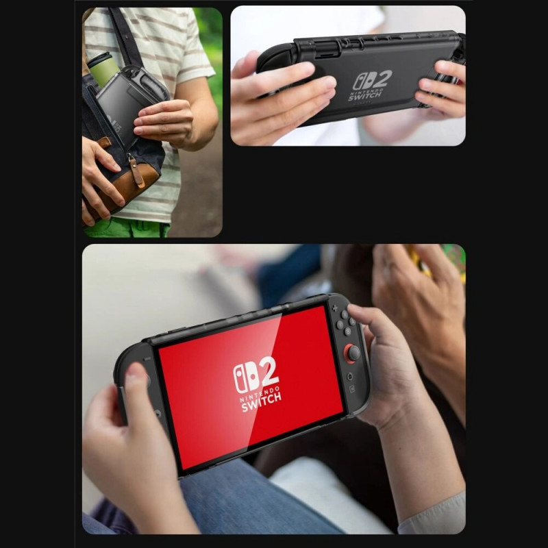 Supcase Crystal Case for Nintendo Switch 2 apsauginis dėklas, Frost Black