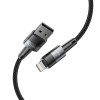 Tech-Protect UltraBoost USB-A/Lightning kabelis, 12W, 2.4A, 100 cm, pilkas