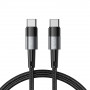 Tech-Protect UltraBoost USB-C/USB-C kabelis PD 60W 3A 100 cm, pilkas