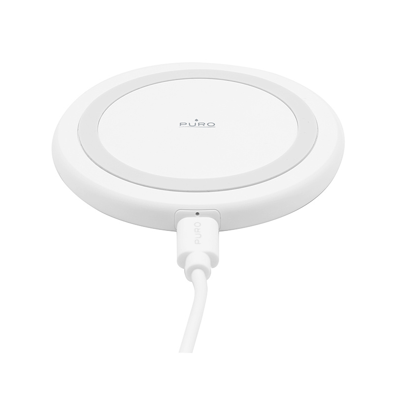 PURO Qi belaidė įkrovimo stotelė 10W, balta