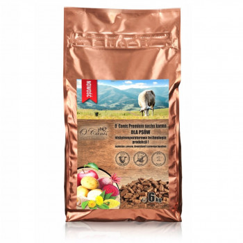 O'Canis Premium sausas pašaras šunims su ėriena, soromis, bulvėmis ir raudonaisiais burokėliais, 6 kg