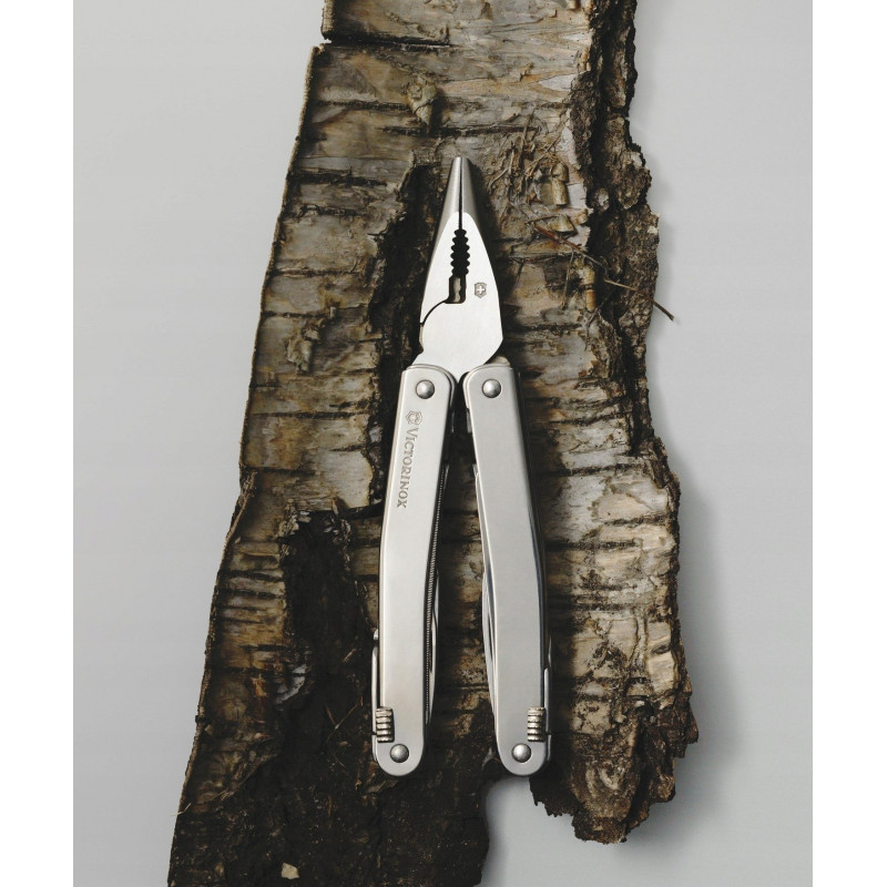 Victorinox Swiss Tool Spirit X Plus daugiafunkcis įrankis, nerūdijantis plienas, oda, 105 mm (3.0235.L)