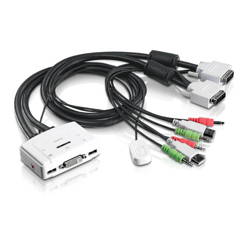 TRENDnet TK-214i KVM/garso perjungiklis, 2 x KVM/garso