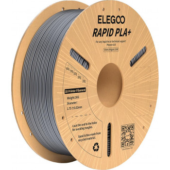 Elegoo Rapid PLA+ 3D spausdintuvo gija, 1.75 mm, sidabrinė, 1 kg