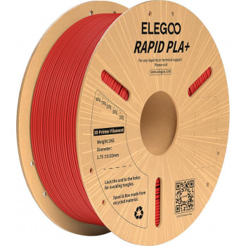 Elegoo Rapid PLA+ 3D spausdinimo gija, 1.75 mm, raudona, 1 kg