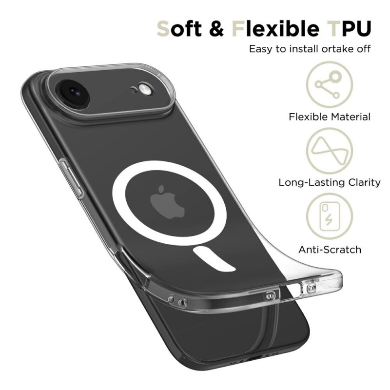 Tech-Protect FlexAir MagSafe dėklas Apple iPhone Air, permatomas
