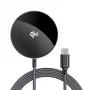 Acefast E24 Qi2 15 W magnetinis belaidis įkroviklis su 1,2 m USB-C kabeliu, juodas