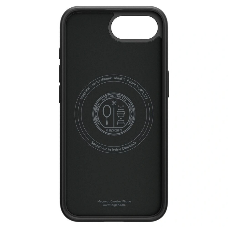 Spigen Liquid Air Mag MagSafe dėklas, skirtas Apple iPhone 17e / 16e, matte black