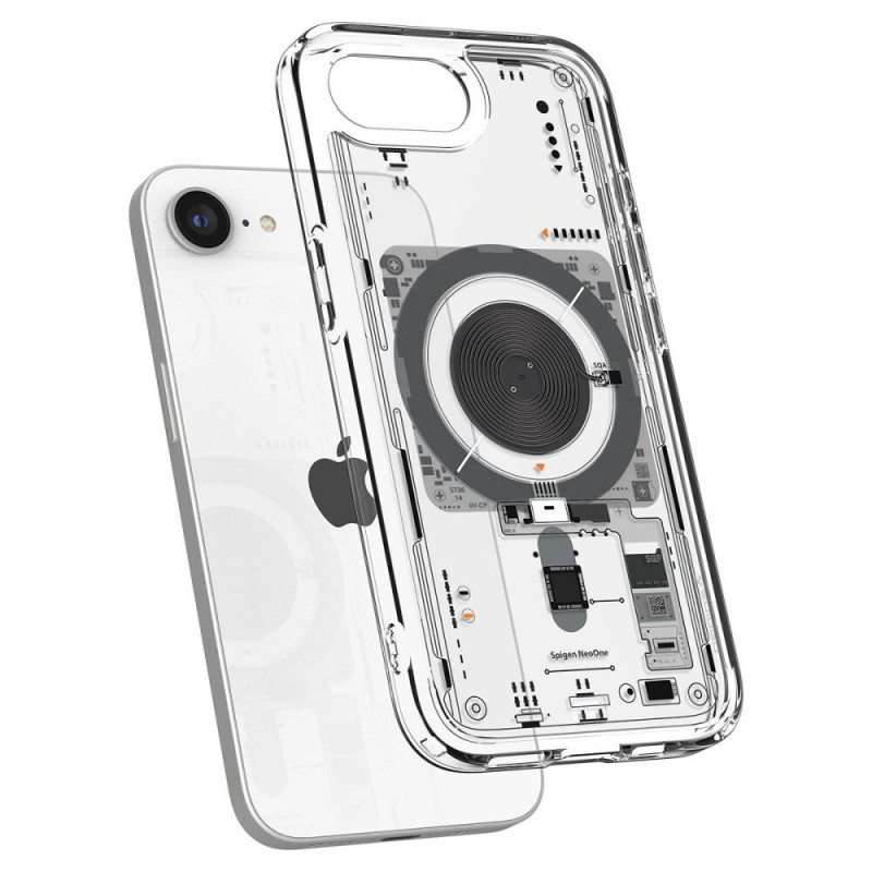 Spigen Ultra Hybrid Mag MagSafe Neo One permatomas dėklas Apple iPhone 17e / 16e