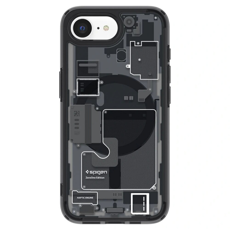 Spigen Ultra Hybrid Mag MagSafe dėklas Apple iPhone 17e / 16e, Zero One Black