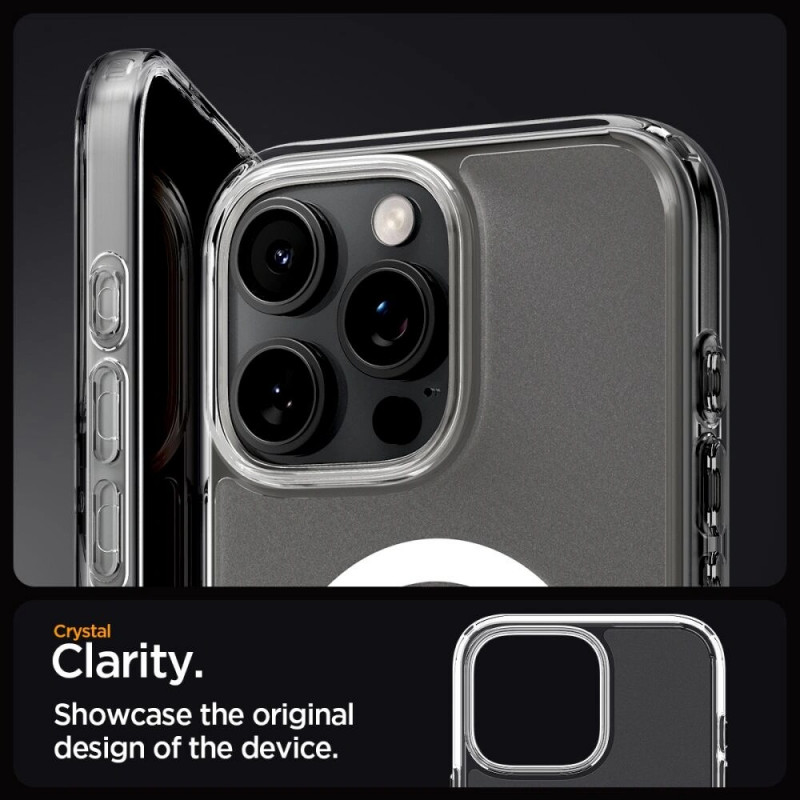 Spigen Ultra Hybrid Mag MagSafe dėklas skirtas Apple iPhone 16 Pro, Frost Clear