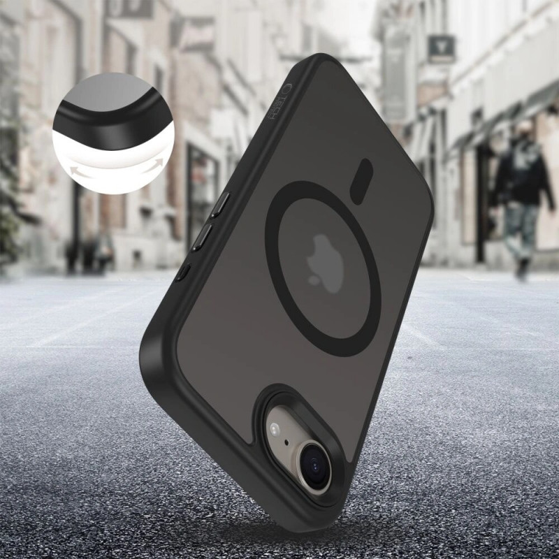 Tech-Protect Magmat MagSafe dėklas Apple iPhone 17e / 16e, matinė juoda