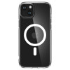 Spigen Ultra Hybrid Mag dėklas su MagSafe, skirtas Apple iPhone 15, baltas