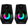 SVEN 370 USB maitinamos kompiuterio kolonėlės, juodos, 2.0, 6 W, RGB apšvietimas
