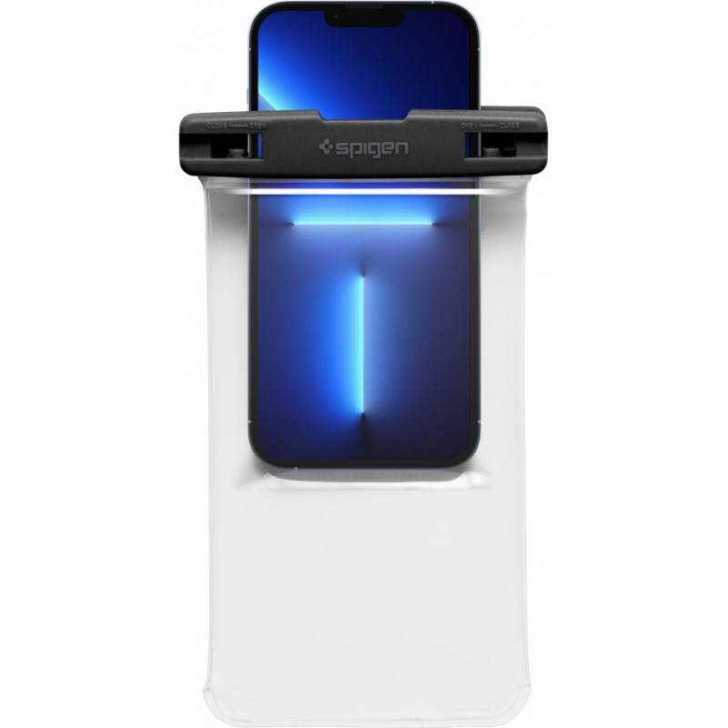 Spigen A601 Aqua Shield universalių vandeniui atsparus dėklas, Crystal Clear