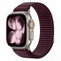 Tech-Protect Nylonloop Apple Watch 8 / 9 / 10 / 11 / 12 / SE / Ultra 44/45/46/49 mm išmaniojo laikrodžio apyrankė, Deep Burgundy